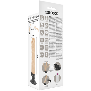 Basecock – Vibrateur réaliste télécommande noir 21 cm -o- 4 cm