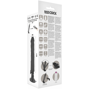 Basecock – Vibrateur réaliste télécommande noir 21 cm -o- 4 cm