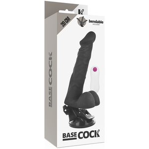 Basecock – Vibrateur articulable télécommande noir 20 cm -o- 4.5 cm