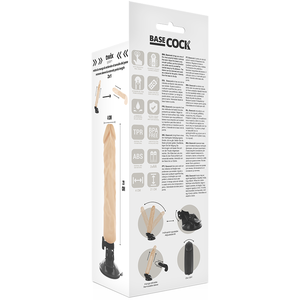 Basecock – Vibrateur réaliste télécommande noir 21 cm -o- 4 cm