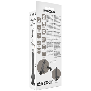Basecock – Vibrateur réaliste 2-1 noir 18.5 cm -o- 4 cm
