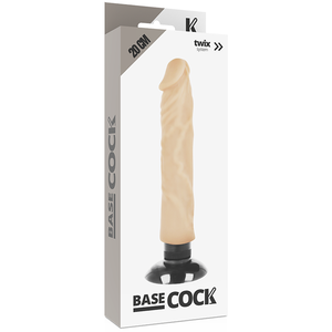 Basecock – Vibrateur réaliste 2-1 naturel 20 cm -o- 4 cm