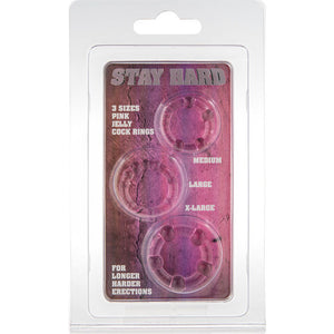Cockring Stay Hard - Trois anneaux