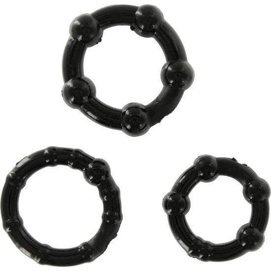 Cockring Stay Hard - Trois anneaux