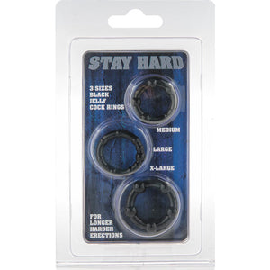 Cockring Stay Hard - Trois anneaux