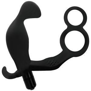 Addicted Toys – Plug anal avec double anneau pénis et testicules noir