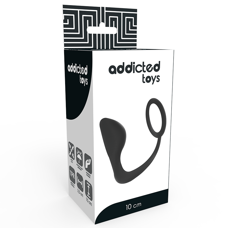 ADDICTED TOYS - ANALE PLUG MET ANILLO PENE ZWART