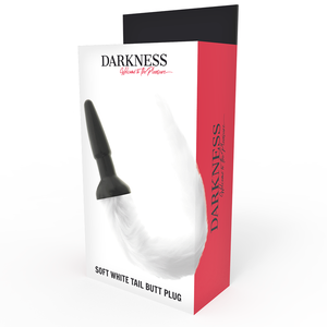 Darkness – Plug anal en silicone avec queue blanche