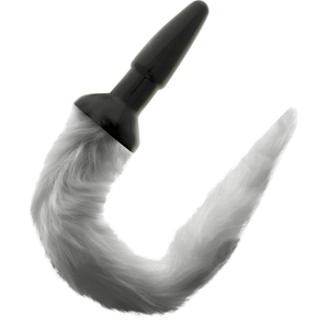 Darkness – Plug anal en silicone avec queue grise