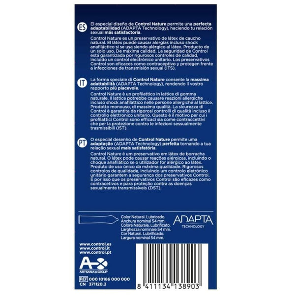 Control – Adapta Nature, condooms van natuurlijk latex (doos van 12)