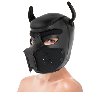 Darkness – Masque pour chien en néoprène avec museau amovible L