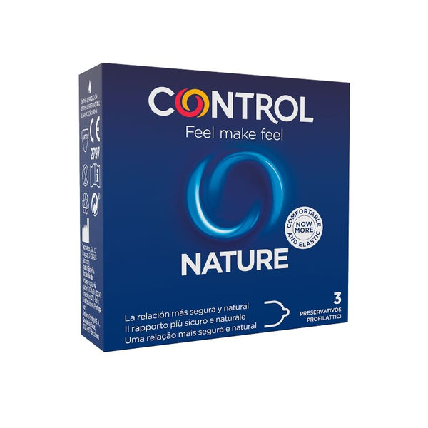 Control – Adapta Nature, transparante condooms 54 mm (doos van 3)