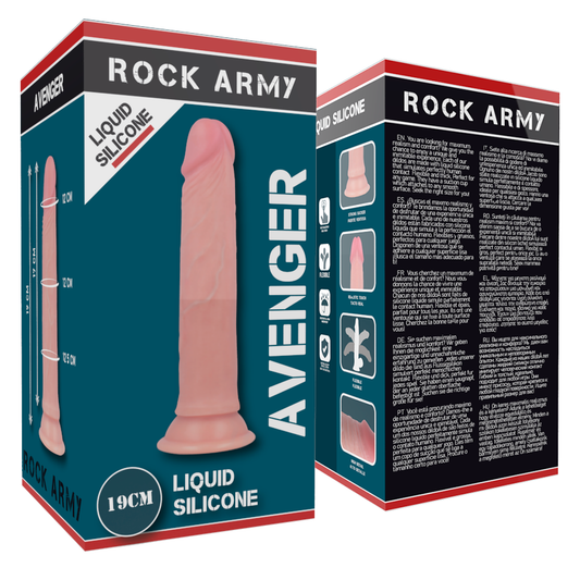 ROCKARMY - AVENGER DILDO REALISTIC LIQUID SILICONE 19 CM -O- 3.98 CM