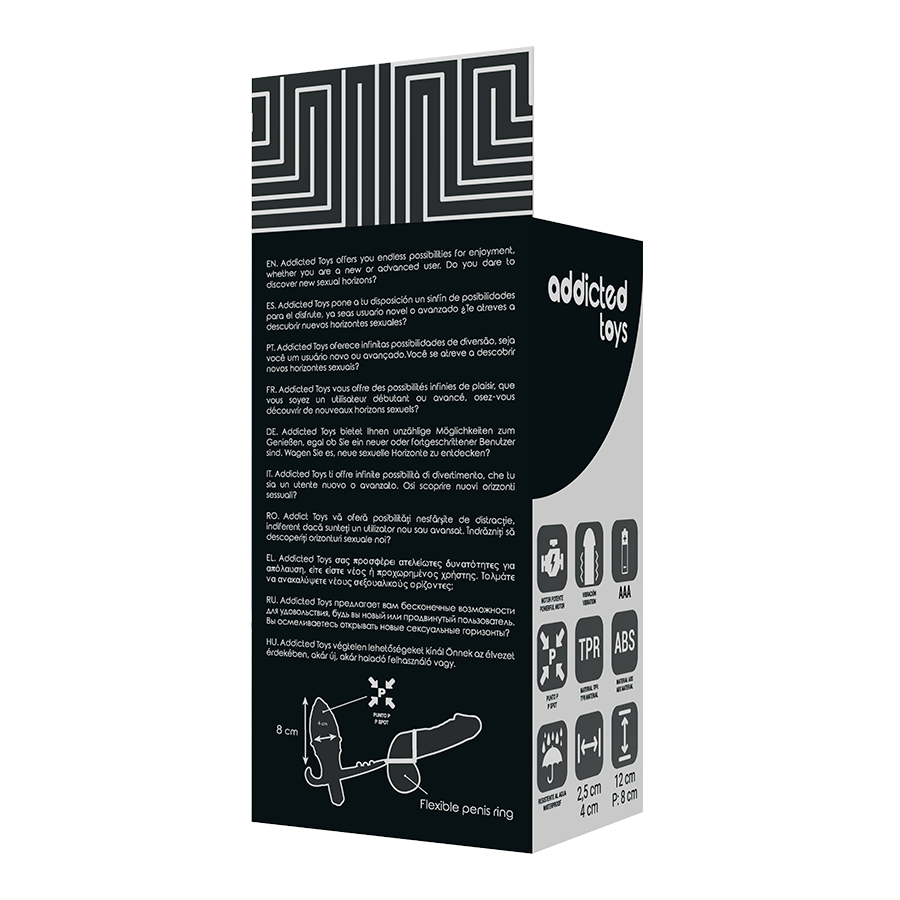 ADDICTED TOYS - ANALE PLUG MET ANILLA DOBLE NEGRO