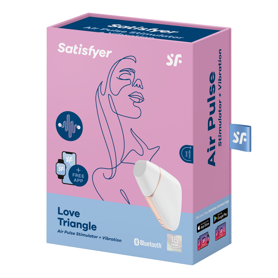 SATISFYER LOVE TRIANGLE ESTIMULATOR Y VIBRADOR - BLANCO