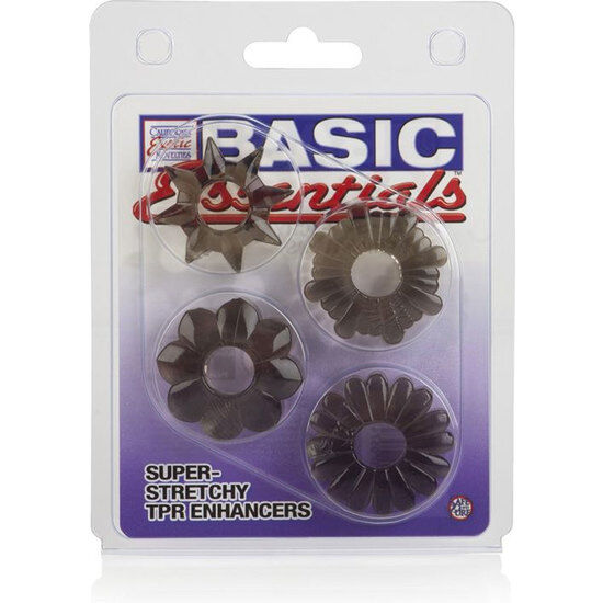 Lot de 4 anneaux Basic Essentials