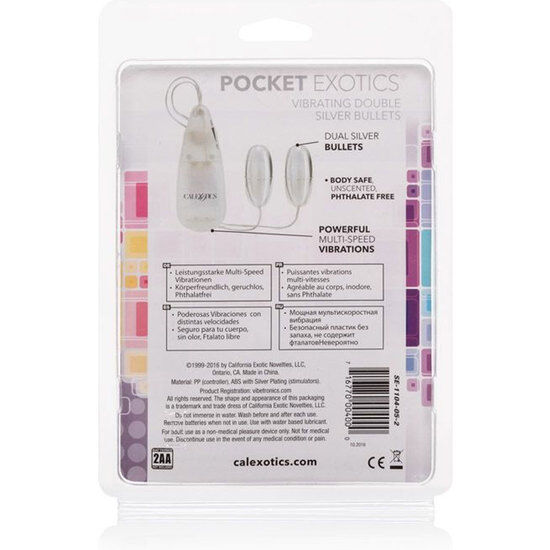 CALEXOTICS - BALAS VIBRADORAS DORADAS DUO ZILVER