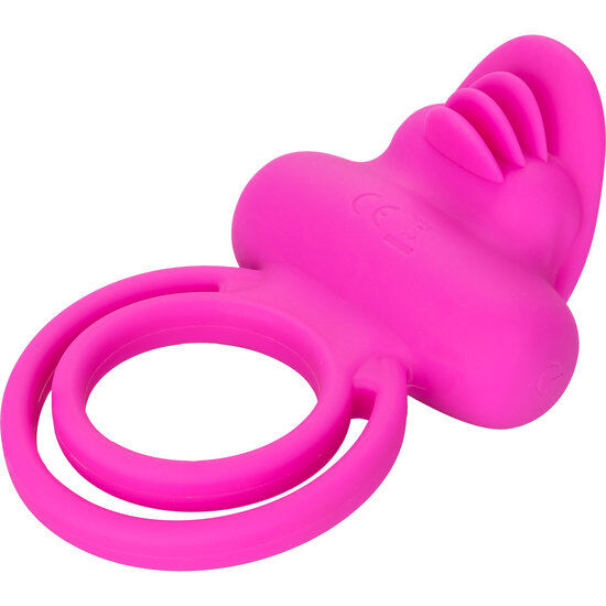CALEXOTICS - DUAL CLIT FLICKER ENHANCER DOBLE ANILLO VIBRADOR DE SILICONA PINK