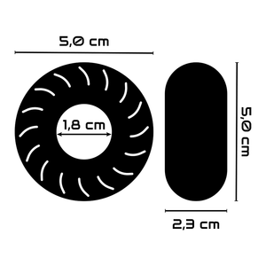 Powering – Anneau pénis super flexible et résistant 5cm pr08 noir