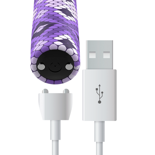 CUSTOM BULLETS - RECHARGEABLE BALA SNAKE LILA 10 INTENSIDADES