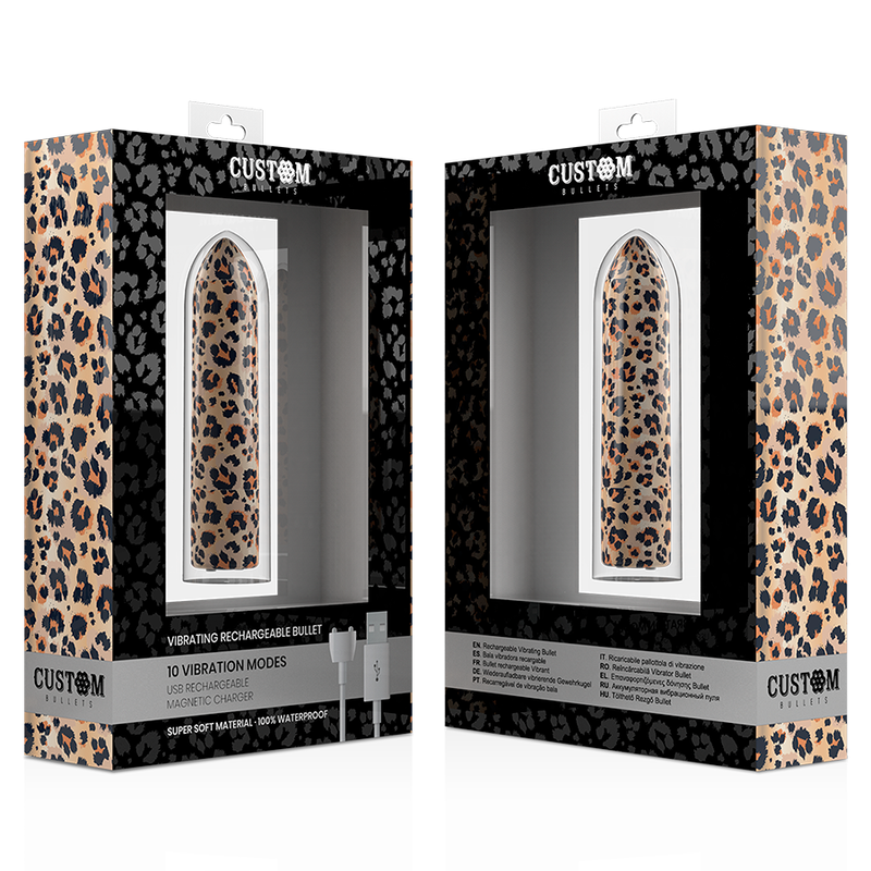 AANGEPASTE KOGELS - LEOPARD OPLAADBARE BALA 10 INTENSITEITEN