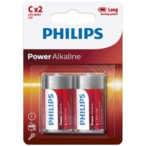 Philips – Plaquette philips power alcaline pila c lr14 * 2