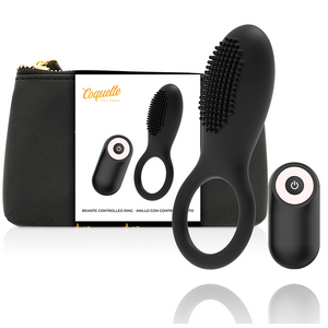 Coquette Chic Desire – Cockring télécommande rechargeable noir/ or