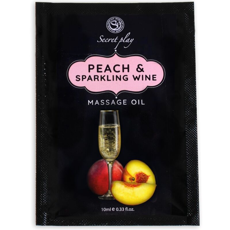 SecretPlay – Pêche & vin mousseux huile de massage sachet 10 ml