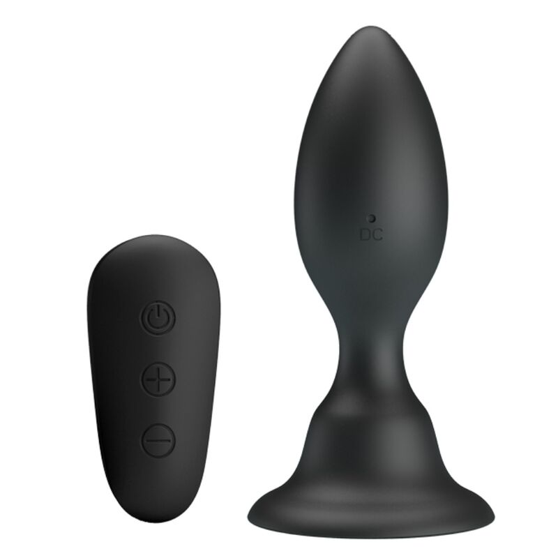 Mr Play – Plug anal avec télécommande vibration noire