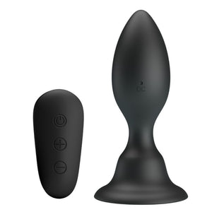Mr Play – Plug anal avec télécommande vibration noire