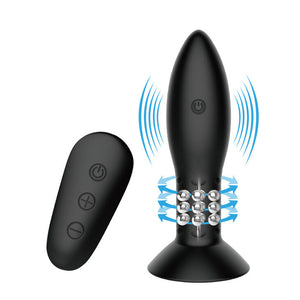 Mr Play – Plug avec télécommande billes tournantes noires