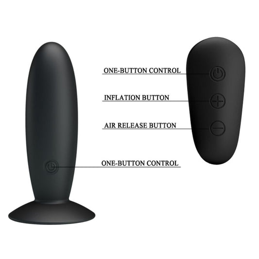 MR PLAY - ANALE PLUG MET ZWARTE VIBRATIECONTROLE OP AFSTANDSBEDIENING