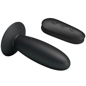 Mr Play – Plug anal avec télécommande vibration noire