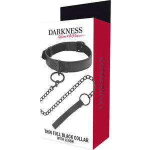 Darkness – Collier noir avec chaîne