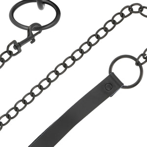 Darkness – Collier noir avec chaîne
