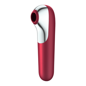 Satisfyer – Vibrateur et aspiration dual love avec air pulsé rouge
