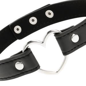 Coquette Chic Desire – Collier cuir vegan femme accessoire coeur