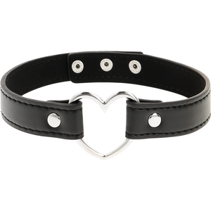 Coquette Chic Desire – Collier cuir vegan femme accessoire coeur
