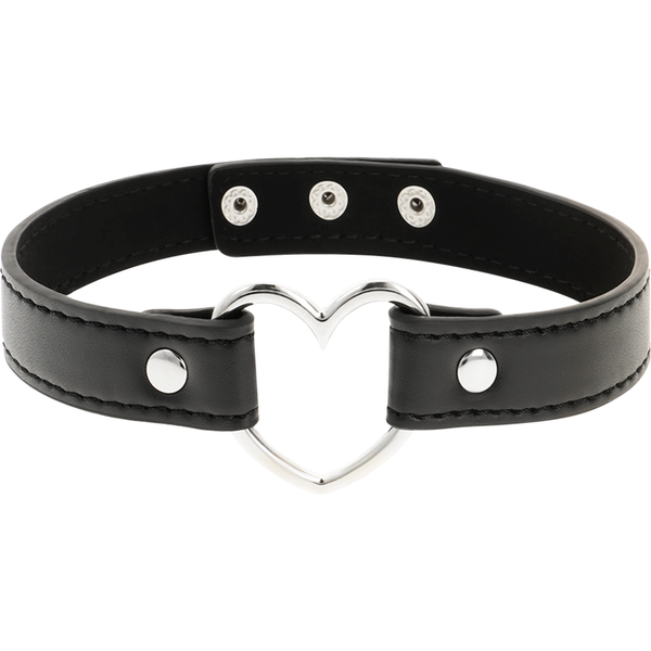 Coquette Chic Desire – Collier cuir vegan femme accessoire coeur