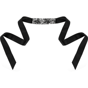 Coquette Chic Desire – Masque en dentelle noire avec ruban