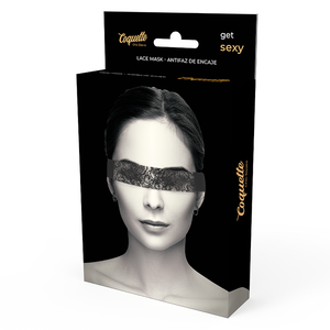 Coquette Chic Desire – Masque en dentelle noire avec ruban