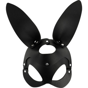 Coquette Chic Desire – Masque en cuir vegan avec oreilles de lapin
