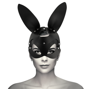 Coquette Chic Desire – Masque en cuir vegan avec oreilles de lapin