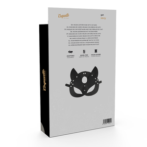 Coquette Chic Desire – Masque en cuir vegan avec oreilles de chat