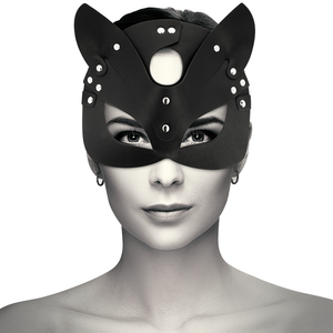 Coquette Chic Desire – Masque en cuir vegan avec oreilles de chat