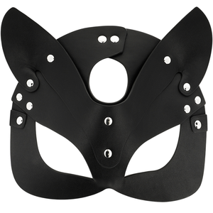 Coquette Chic Desire – Masque en cuir vegan avec oreilles de chat