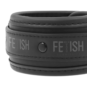 Fetish Submissive – Chevilles en cuir végétalien avec doublure en noprène