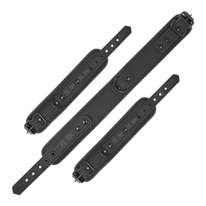 Fetish Submissive – Collier et menottes en cuir végan avec doublure en noprène