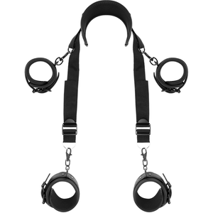 Fetish Submissive – Position maître avec 4 menottes doublées de noprène