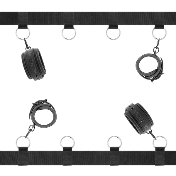 FETISH ONDERWORPEN - SET ATADURAS CAMA LUXE CON FORRO DE NEOPRENO